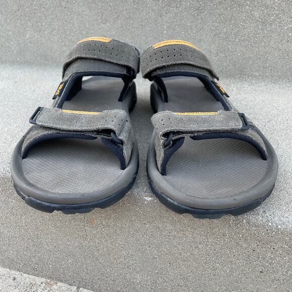 Teva Katavi Sandals Men 9 Grey Suede Outdoor Hiking Travel Adventure Comfort New - Picture 6 of 8